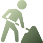 Roadwork symbol silhouette