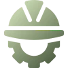 Hard hat and gear icon