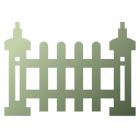 Green fence silhouette graphic
